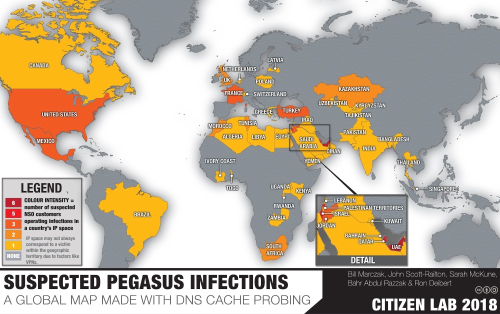 pegasus spyware spread