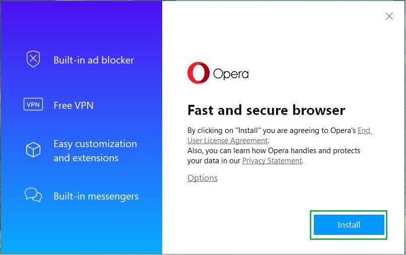 How to Enable Reader Mode in Opera Browser 2 install opera browser