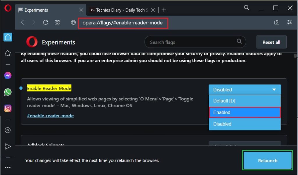 How to Enable Reader Mode in Opera Browser 3 reader mode opera flags