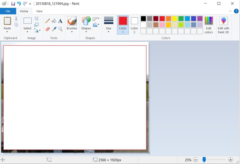 How to Fade a Picture Using Microsoft Paint 4 full rectangle in paint