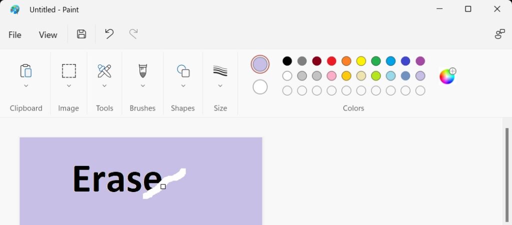 How to Increase Size of Eraser in MS Paint 2 eraser in ms paint