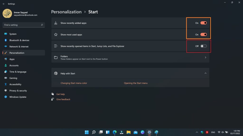 Remove Recommended from Start Menu in Windows 11 2 windows 11 remove recommended