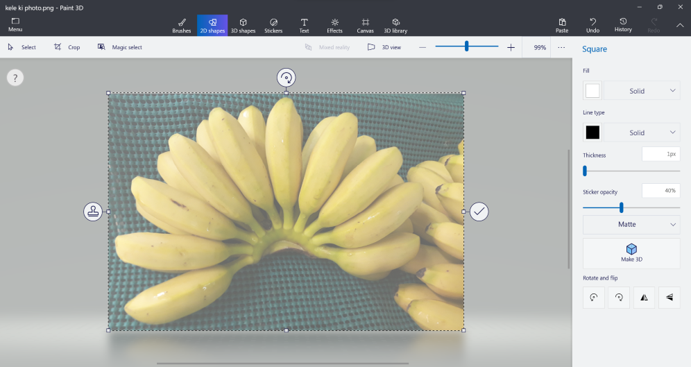 How to fade an image in paint 3d? 4 fade an image
