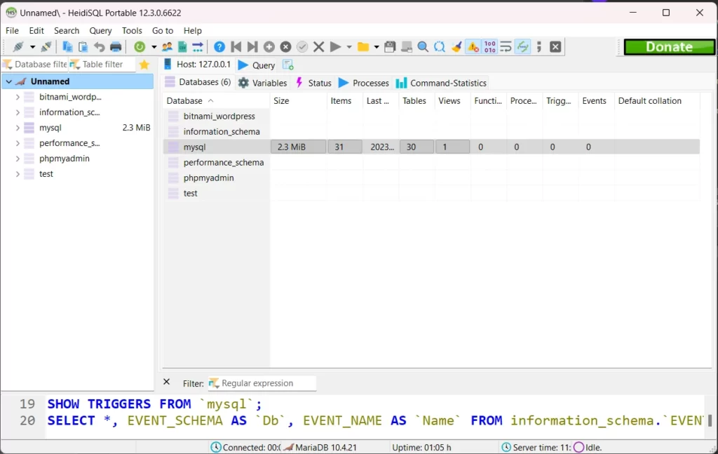 How to connect and use HeidiSQL with MySQL 3 heidisql database browser