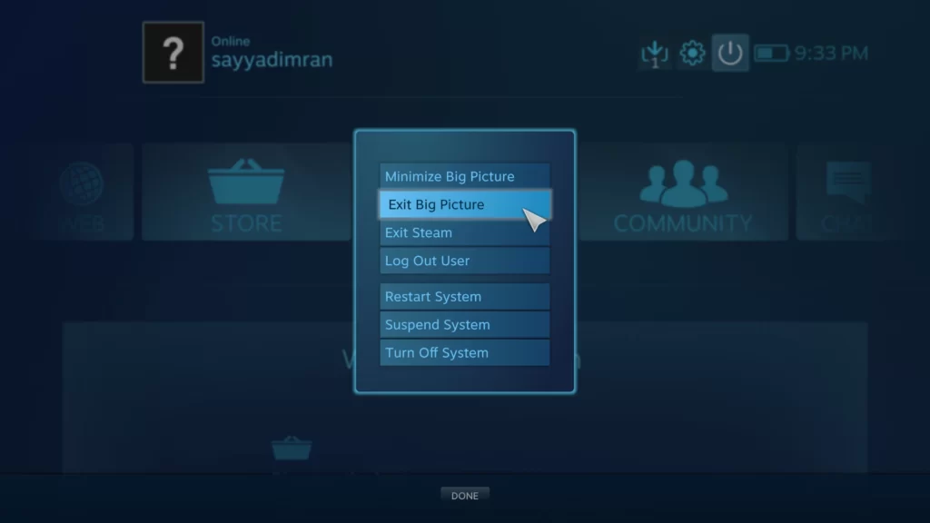 How to Exit From The Steam's Big Picture Mode 3 Exit From The Steam's Big Picture Mode