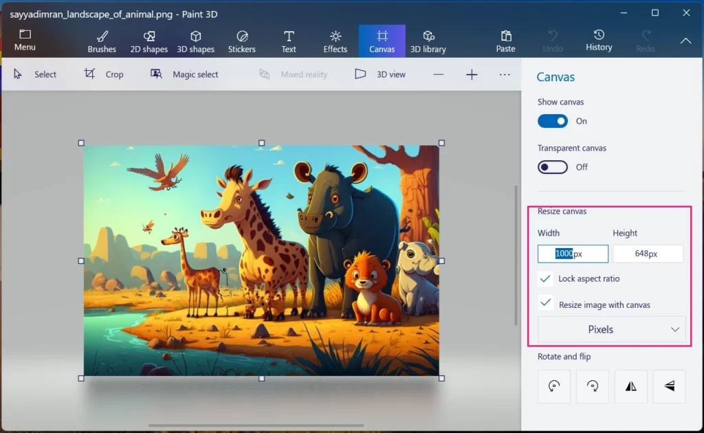 How to Resize an Image in Paint 3D 2 resize image in paint 3d