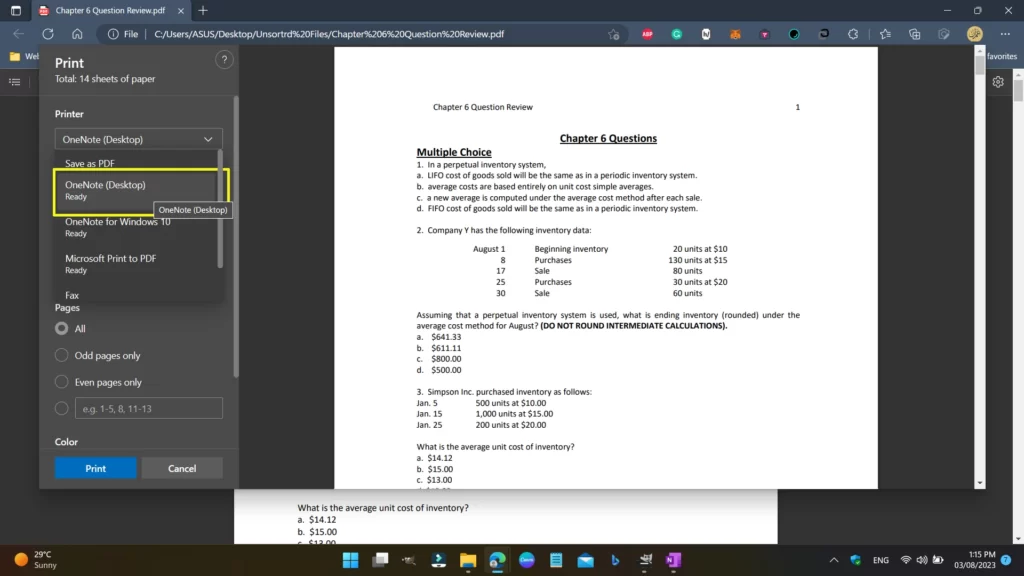 How to Open a PDF in One Note? 3 one note print