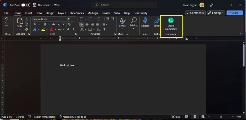 How to Add and Open Grammarly in Word 2 open grammerly in word