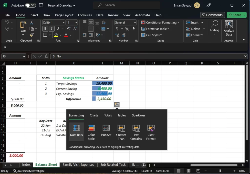 Quick Analysis Tool in Excel & Types of Analysis We Can DO 2 quick analysys tool in excel
