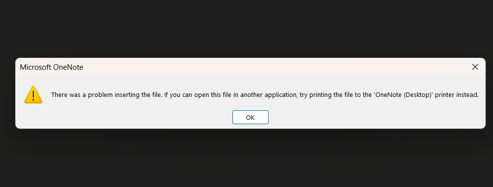 How to Open a PDF in One Note? 2 try to printing file to onenote