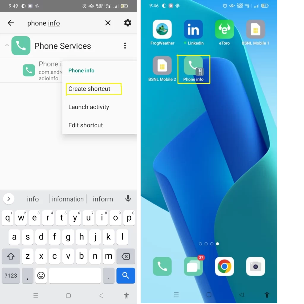 How to Set 4G Only Network Mode on Any Android Mobile 3 create activity launcher shortcut