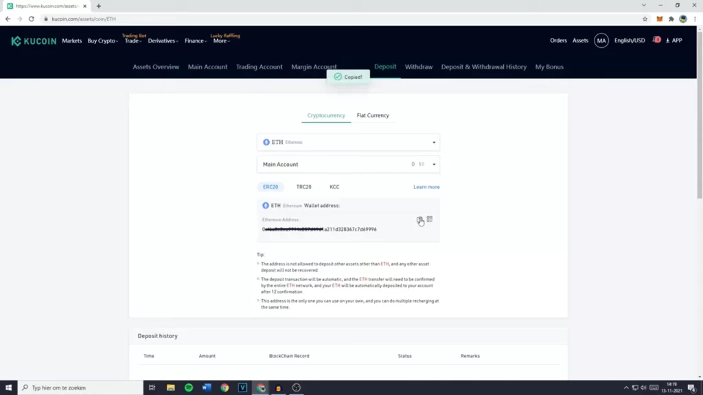 How to Send a Token from MetaMask to KuCoin: A Step-by-Step Guide 2 deposit address in kucoin
