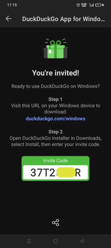 How to Get a DuckDuckGo Invite Code for the Windows Browser App 5 DuckDuckGo Invite Code