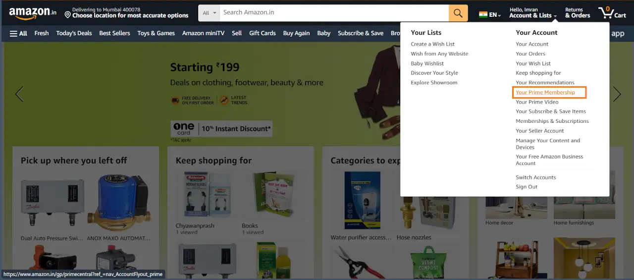 How to Cancel Amazon Prime Membership? 2 access amazon prime membership settings