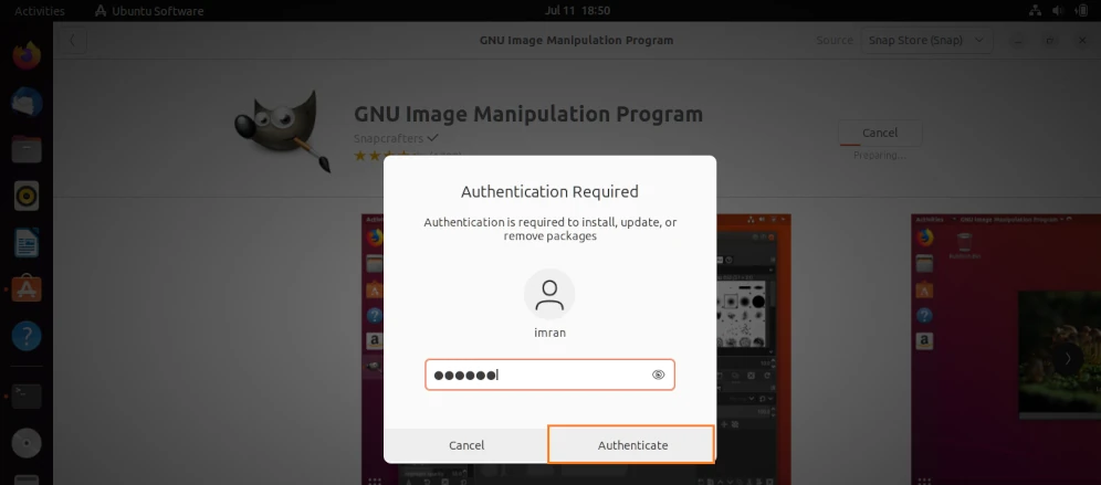 How to Install GIMP on Ubuntu 20.04 (Easy Guide) 7 authenticate gimp installation
