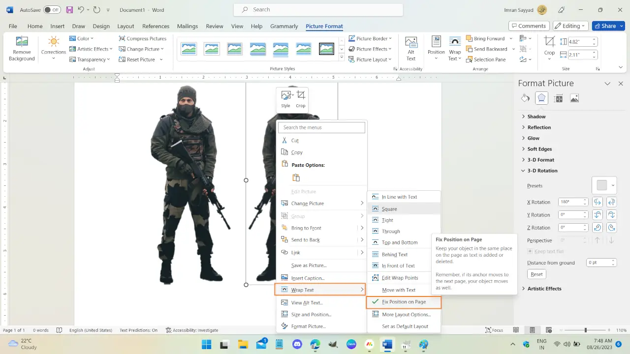 How to Mirror an Image Using Microsoft Word 4 chage image layout in ms word