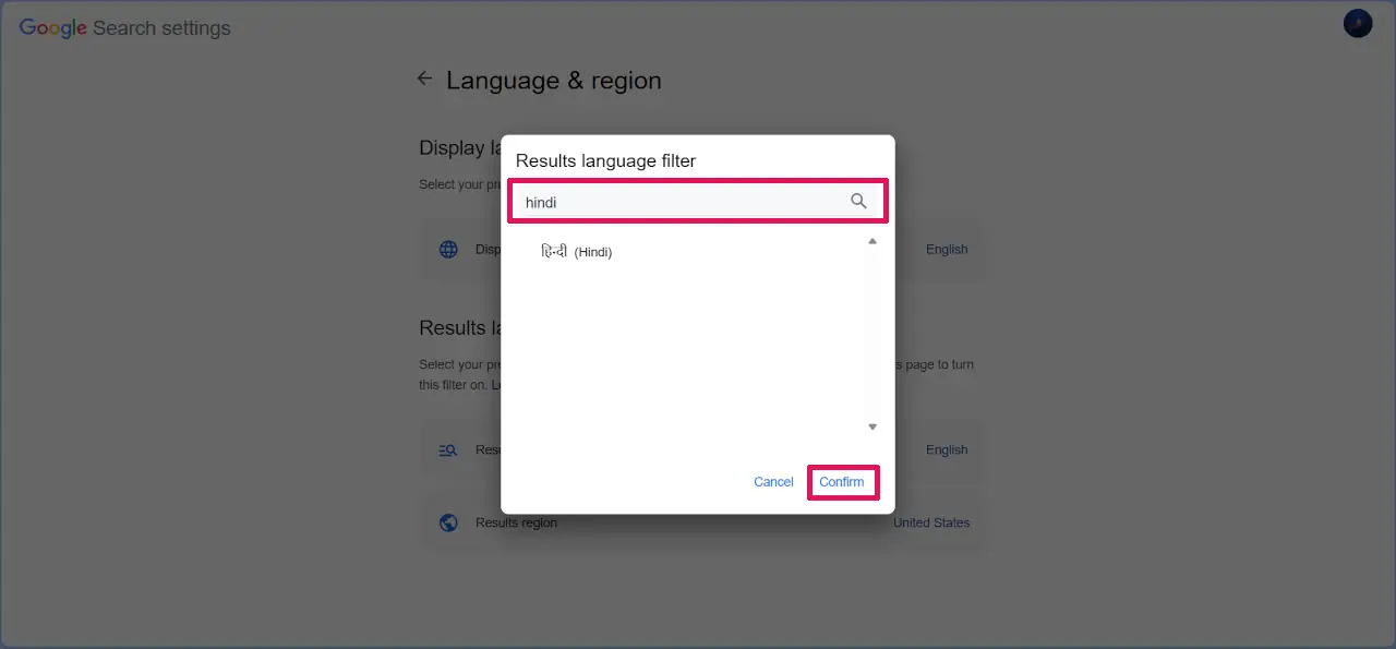 Changing Display & Search Language in Google 4 change google search result language
