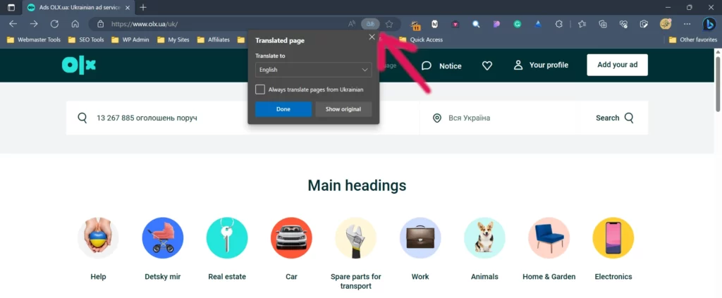How to Change Language in Olx 3 change language by translation