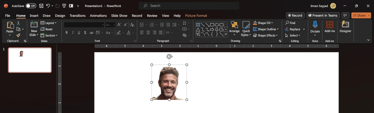 Creating PPT Template for passport photo printing 3 image without background