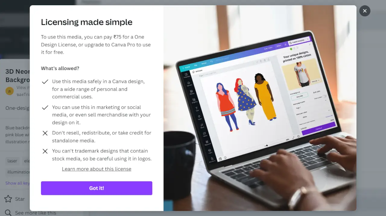 Using Canva Images on Your Blog or Website 2 onetime use licence canva