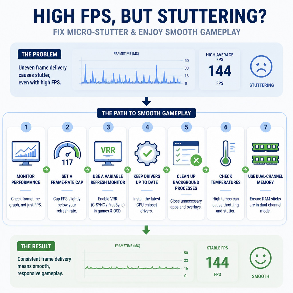 How to Fix Stuttering in PC Games Even with High FPS 1 Steps for diagnosing and fixing PC game stuttering
