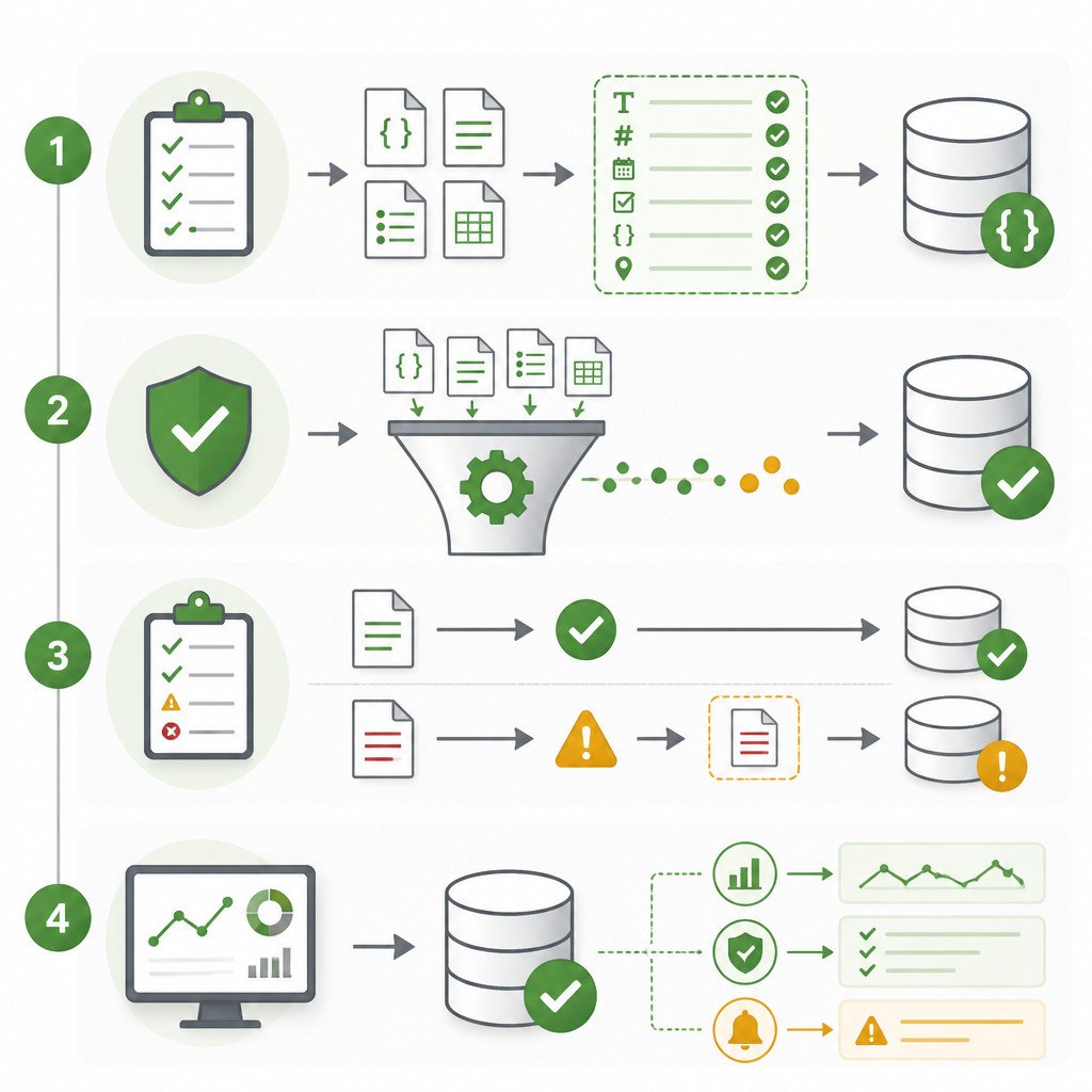 How to Add Schema Validation in MongoDB with $jsonSchema 1 Visual workflow for adding MongoDB schema validation