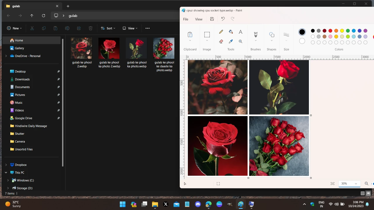 How to Make a Collage In MS Paint? 1 photo collage in ms paint app