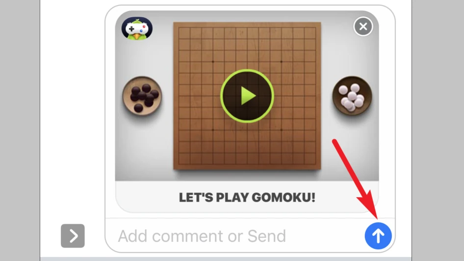 How to Play Gomoku on GamePigeon via iMessage? 2 play gomoku in iphone messanger