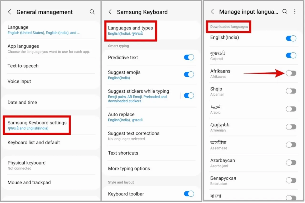 How To Change Language In Samsung Phone? 2 samsung device input language