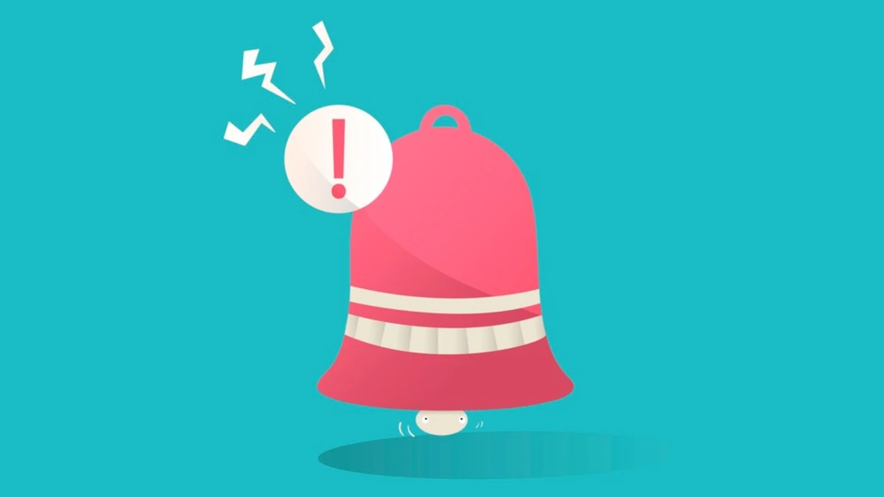 silent alarm bell illustration