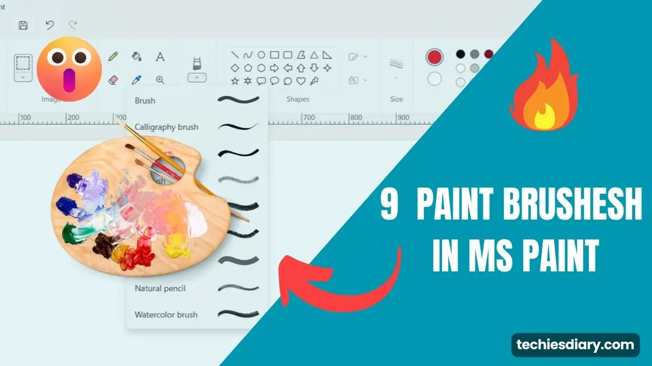 9 Types Of Brushes In MS Paint & Their Use Techies Diary