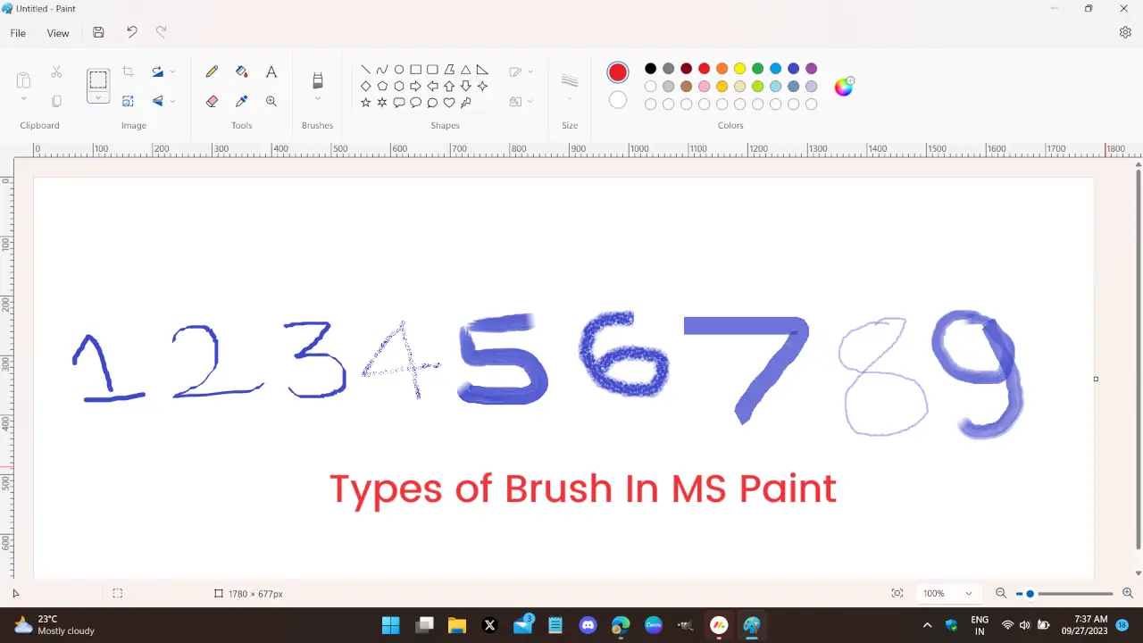 9 Types Of Brushes in MS Paint & Their Use 2 work by 9 types of paint brush